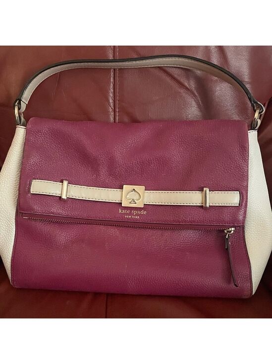 kate spade Handbags - Kate Spade Two tone pebbled leather fold over crossbody bag